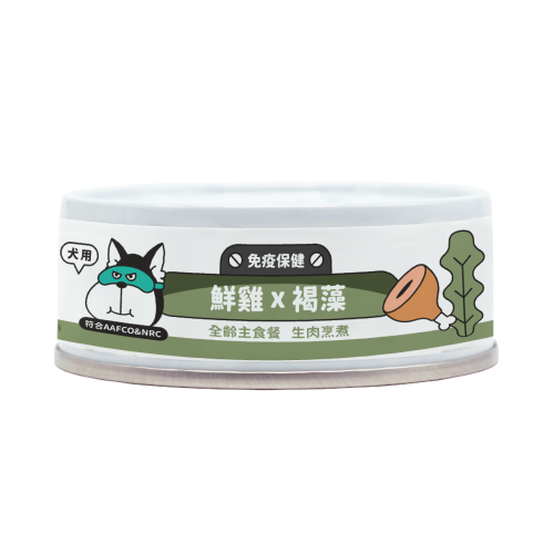 陪心寵糧- 狗 | Super小白主食罐80G | 鮮雞X褐藻