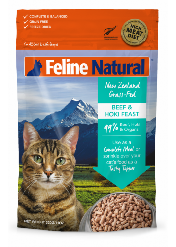F9 Natural Freeze Dried Beef and Hoki Feast For Cats 凍乾脫水牛肉藍尖尾鱈魚盛宴 320g